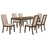 Wethersfield 7-piece Rectangular Dining Table Set Walnut